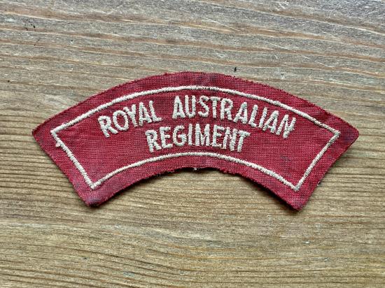 ROYAL AUSTRALIAN REGIMENT Bordered cotton title