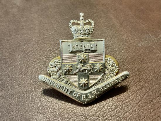 University of N.S.W Regiment anodised collar badge