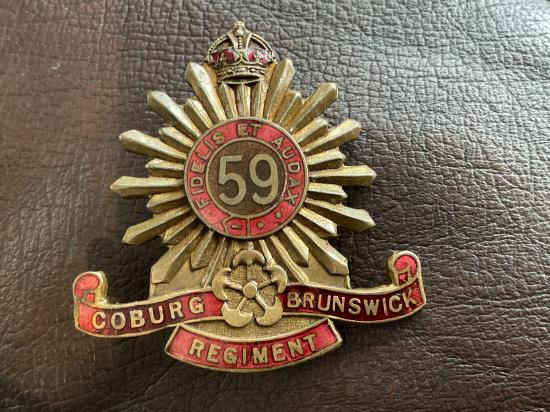 WW2 Australian 59th Batt, Coburg & Brunswick Regt hat badge.