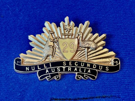 Australian 29th Infantry BT (East Melbourne Regt) hat badge
