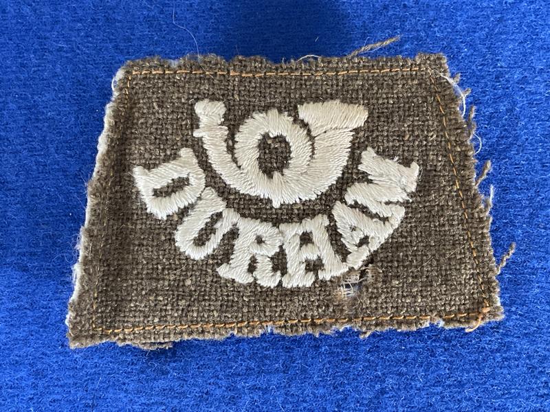 WW1 Durham Light Infantry cloth slip on title
