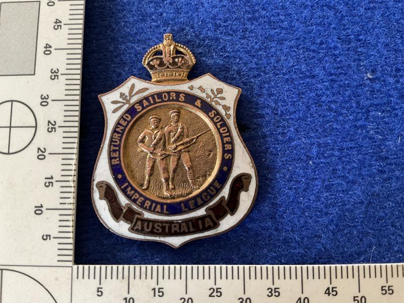 WW1 Returned Sailors & Soldiers Imperial League (W.A) lapel badge