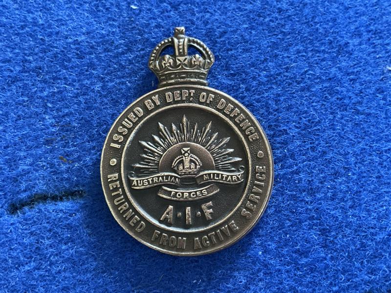 WW1 Australian Returned from Active Service lapel badge