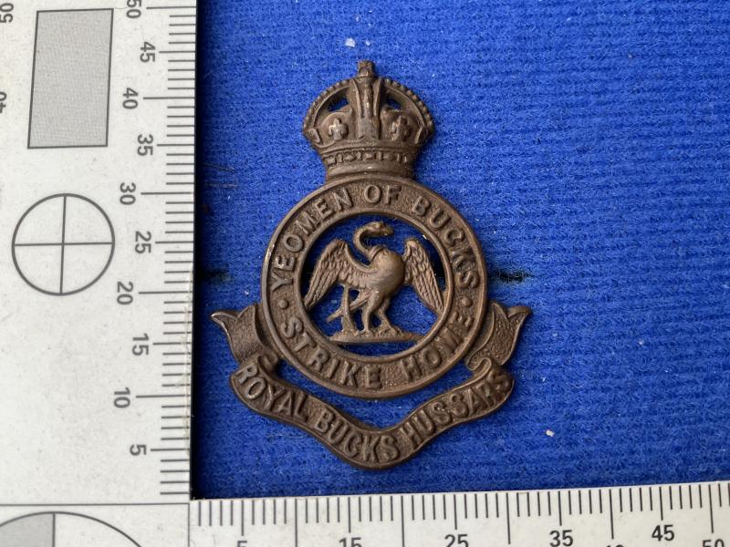 WW1 Royal Bucks Hussars O.R s cap badge
