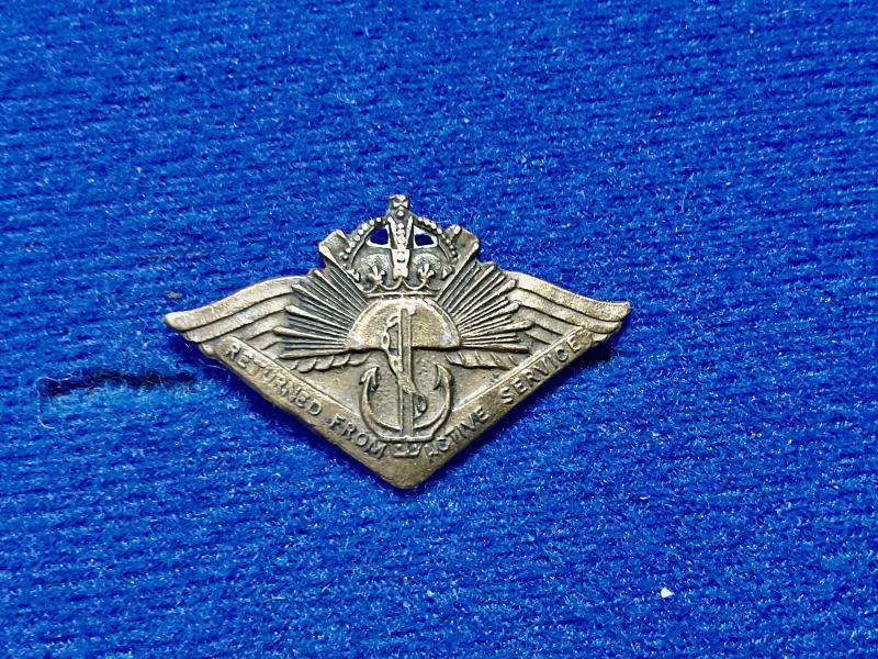 WW2 Australian Returned from Active Service lapel badge