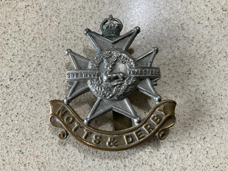 WW2 Sherwood Foresters, Notts & Derby cap badge