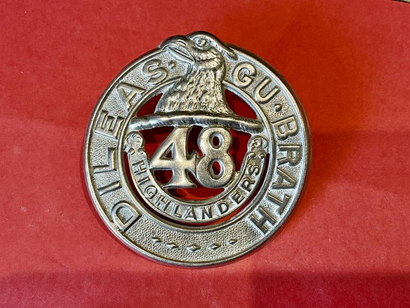 48th Highlanders of Canada glengarry badge