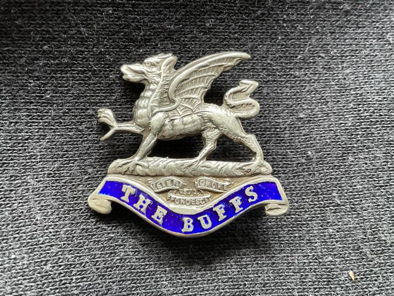 The Buffs, Royal East Kent Regt, silver and enamel sweetheart