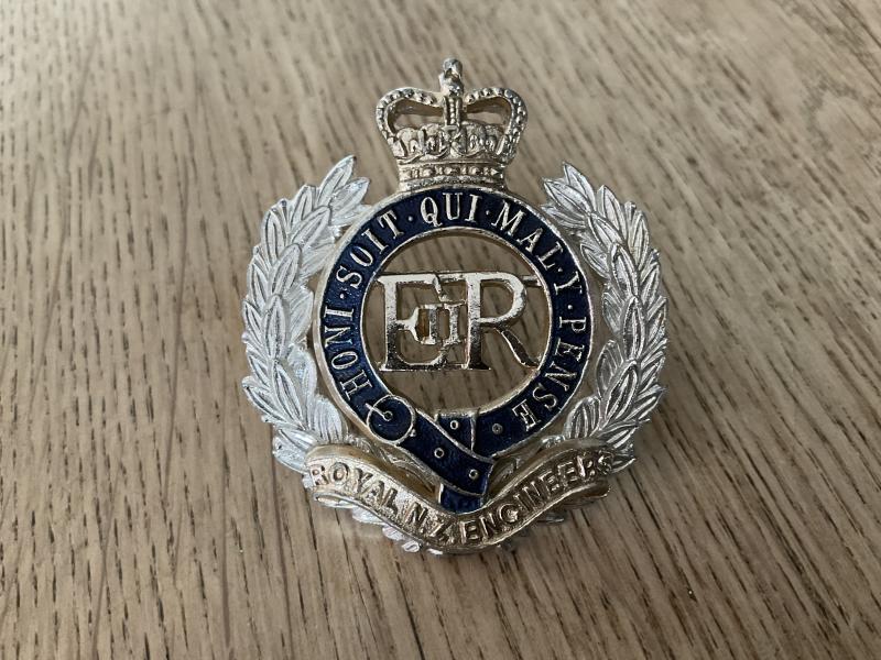 Anodised Royal New Zealand engineers cap badge
