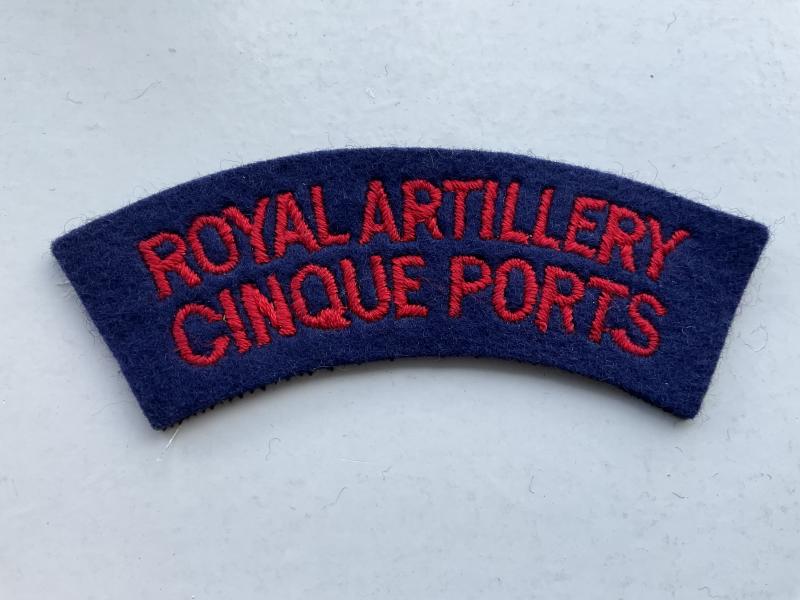 ROYAL ARTILLERY CINQUE PORTS shoulder title