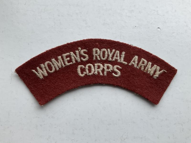 WOMENS ROYAL ARMY SERVICE CORPS cloth shoulder title
