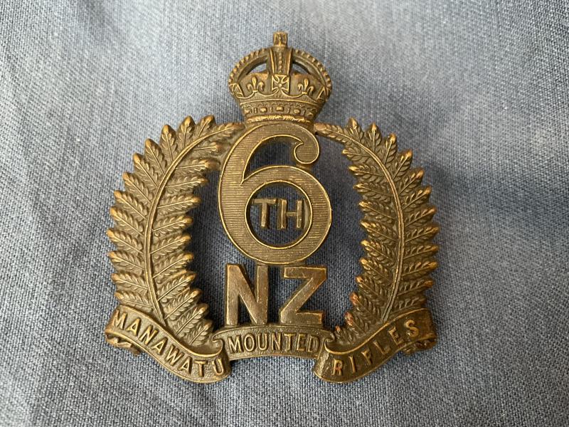 WW1 N.Z 6th Manawatu Mounted Rifles cap badge