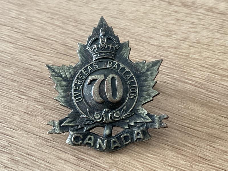 WW1 C.E.F 70th Infantry Battalion cap badge