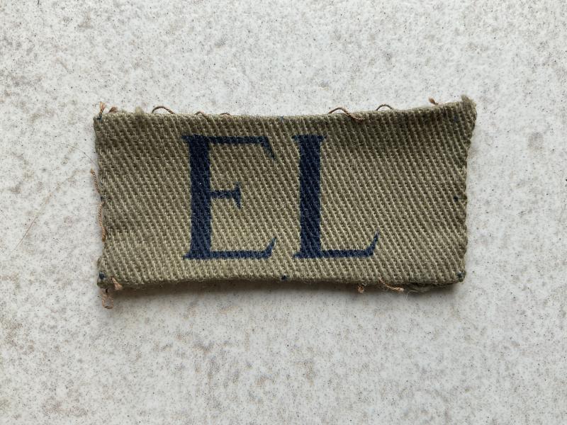 WW2 Home Guard EL printed cloth shoulder title
