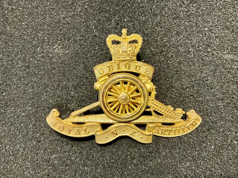 Post 1952 Royal N.Z Artillery officers cap badge