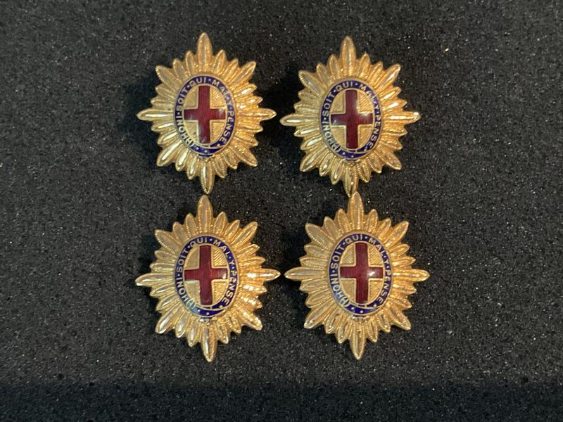 Guards officers gilt and enamel rank stars
