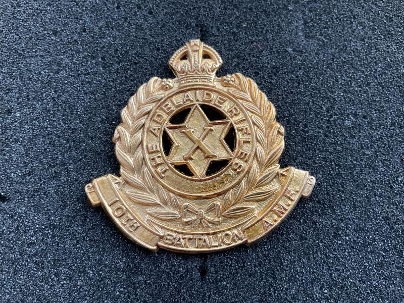 10th Battalion Adelaide Rifles 1948-53 cap badge