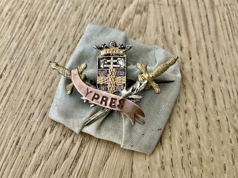 WW1 YPRES, Brooch back sweetheart