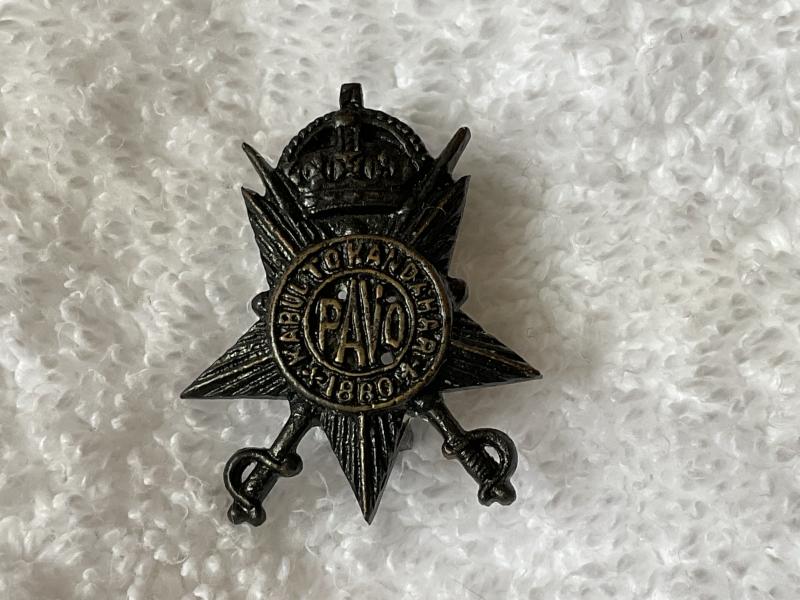 WW2 Indian Army Officers P.A.V.O cap badge