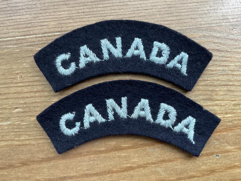 WW2 R.C.A.F ‘CANADA’ british made shoulder titles