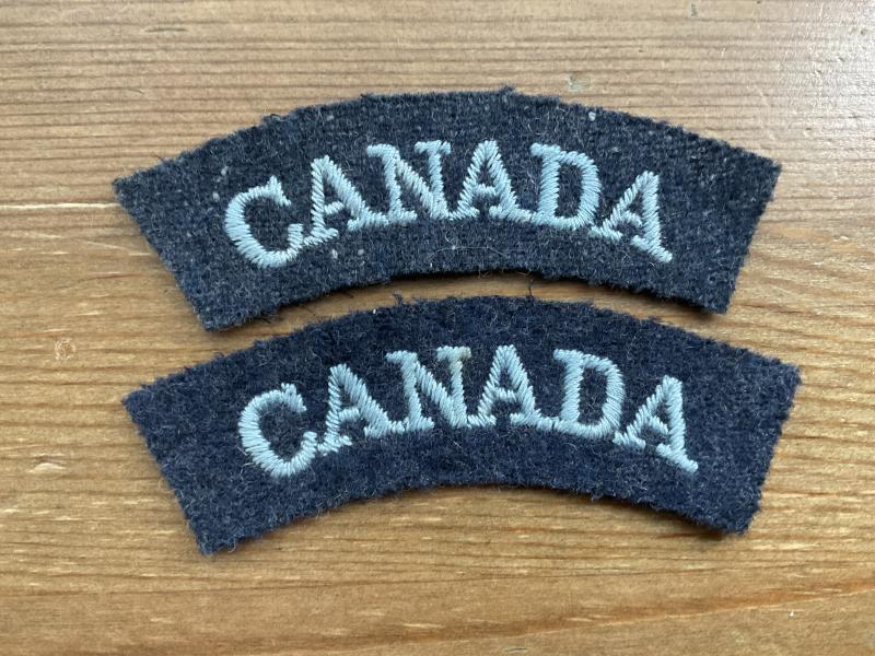 R.C.A.F ‘CANADA’ cloth shoulder titles