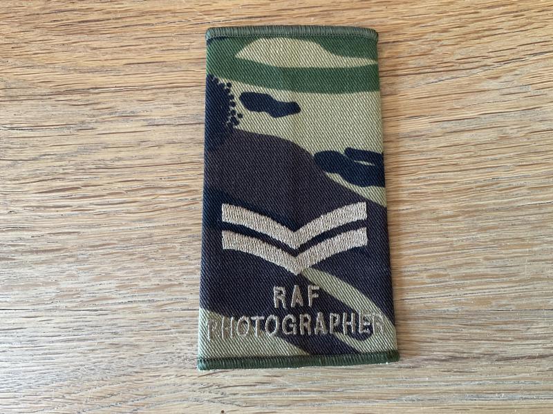 R.A.F Photographers camouflage rank slide
