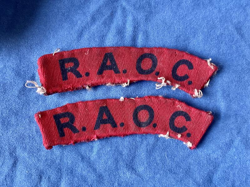 WW2 Printed R.A.O.C shoulder titles