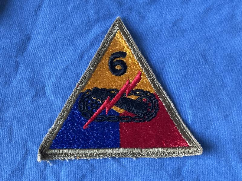 WW2 U.S Armoured Corps ‘Super sixth’ sleeve patch