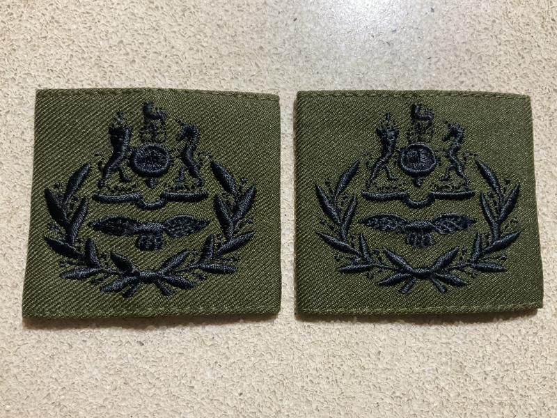 R.A.F Warrant officers olive green rank slides