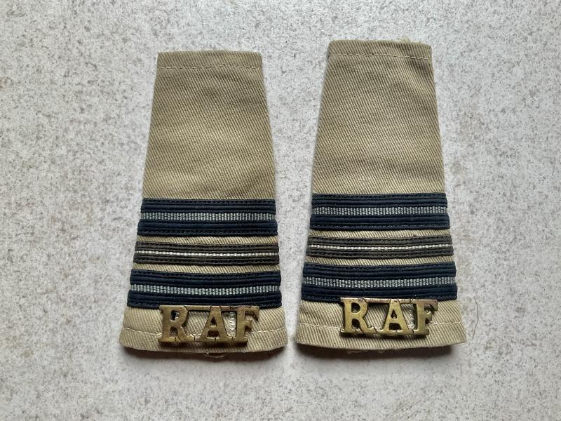 WW2 Squadron Leaders slides with brass R.A.F badges
