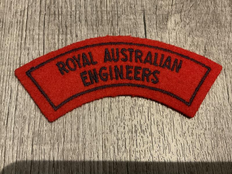 ROYAL AUSTRALIAN ENGINEERS cloth title