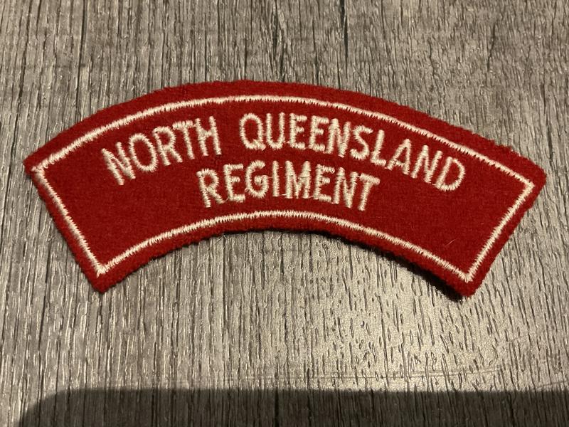 NORTH QUEENSLAND REGIMENT cloth title