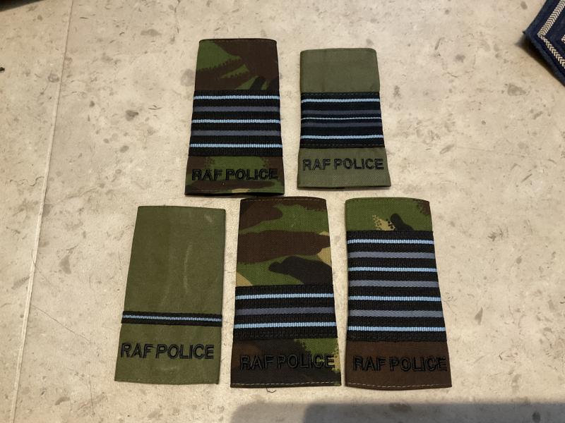 RAF Police officers rank slides, various ranks