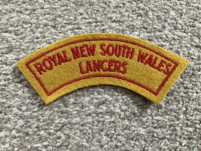 ROYAL NEW SOUTH WALES LANCERS shoulder title