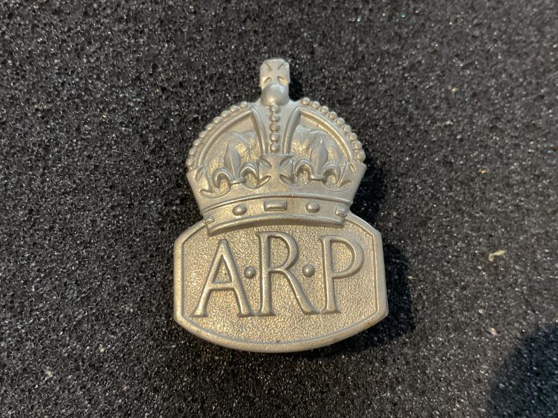 WW2 A.R.P brooch backed lapel badge