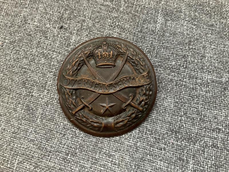 WW2 Indian Army Overseas Service bronze badge