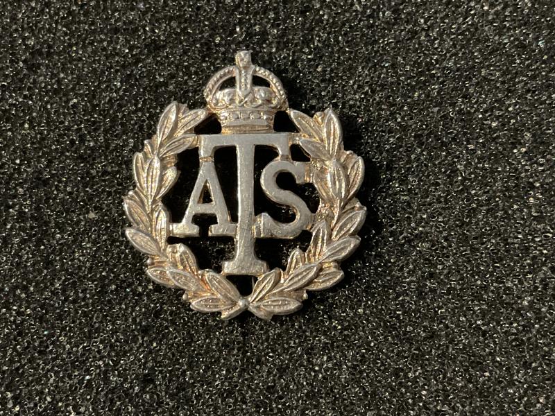 WW2 A.T.S silver badge, officially issued numbered badge