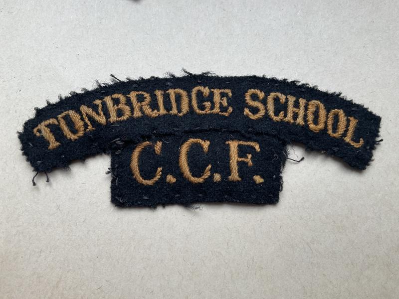 TONBRIDGE SCHOOL C.C.F cloth shoulder title