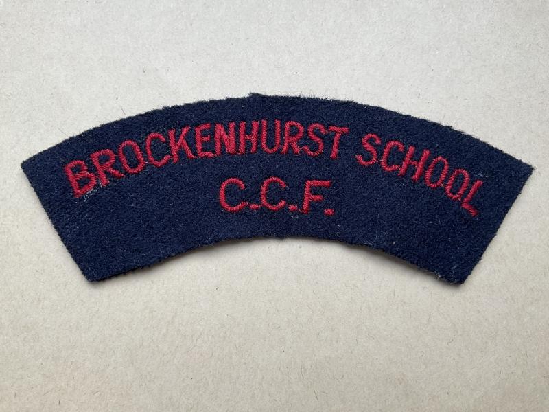 BROCKENHURST SCHOOL C.C.F cloth Shoulder title