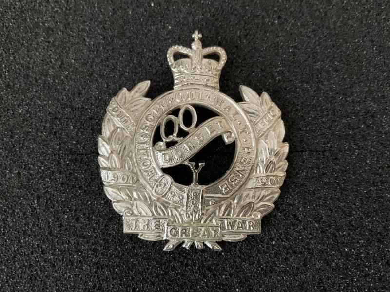 Q/C Officers Queens Own Dorset Yeomanry cap badge