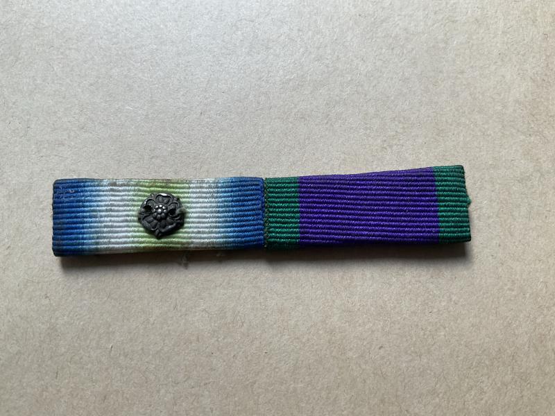 Falklands War with rosette & G.S.M medal ribbon bar