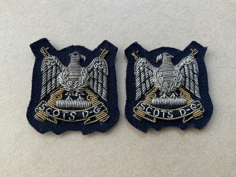 Scots Dragoon Guards bullion No 1 dress collar badges