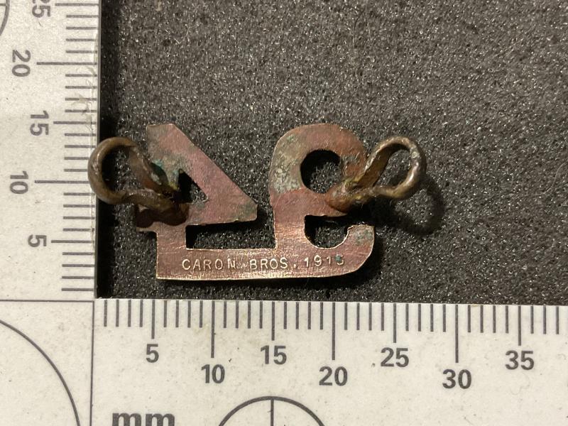 WW1 C.E.F 94th Infantry Battalion 1915 brass collar badge