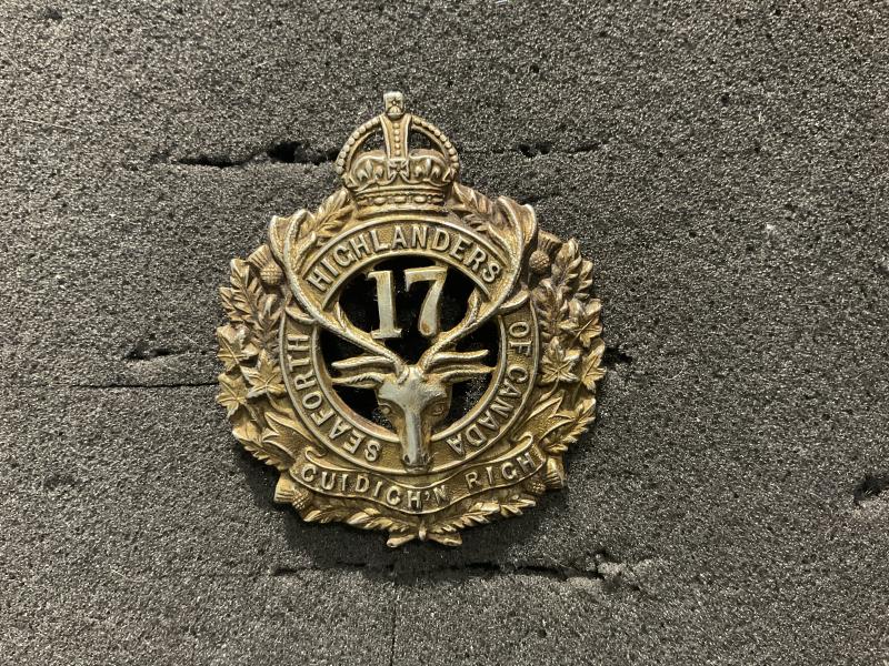 WW1 C.E.F 17th Inf Bn, Seaforth highlanders glengarry