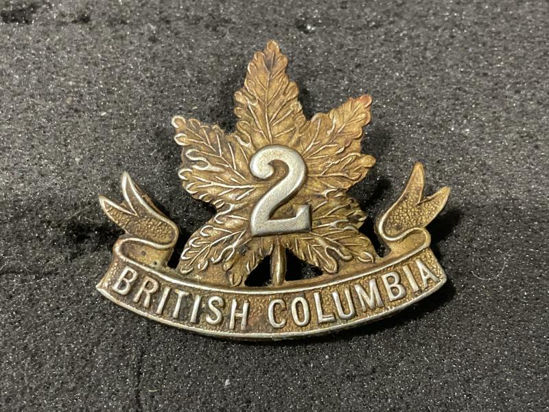 WW1 C.E.F 2nd Inf Bn ‘British Columbia’ collar badge