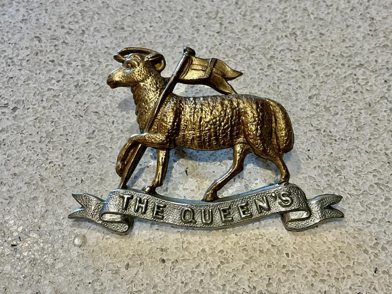 Queens West Surrey Regt, Victorian/Edwardian cap badge