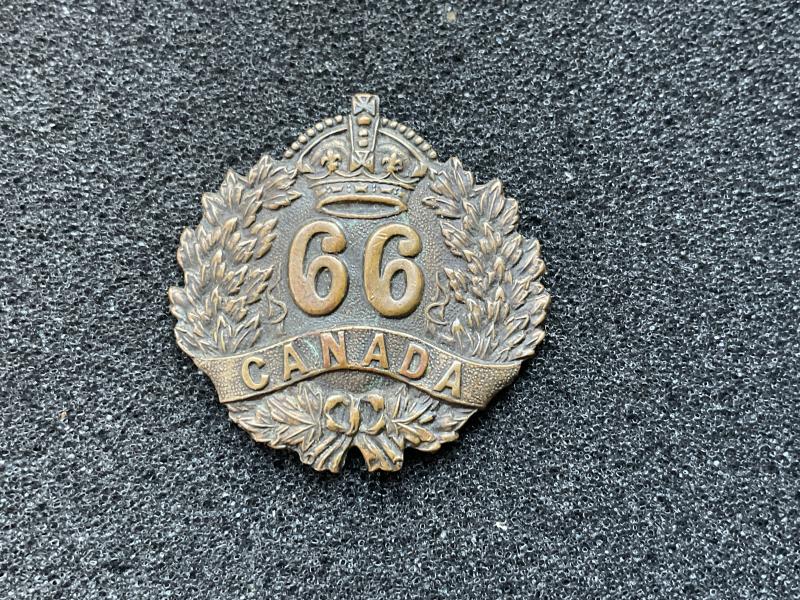 WW1 C.E.F 66th Infantry Battalion collar badge