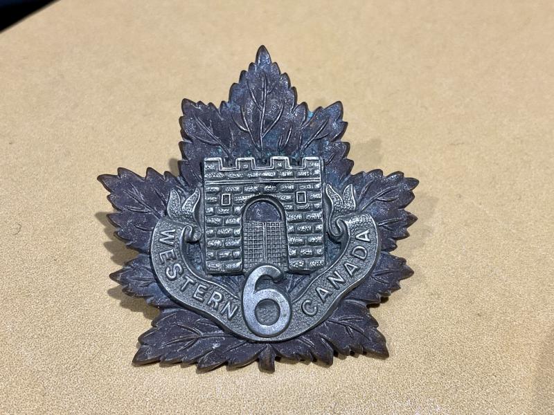 WW1 C.E.F 6th Infantry Battalion ‘Fort Garry Horse’ cap badge