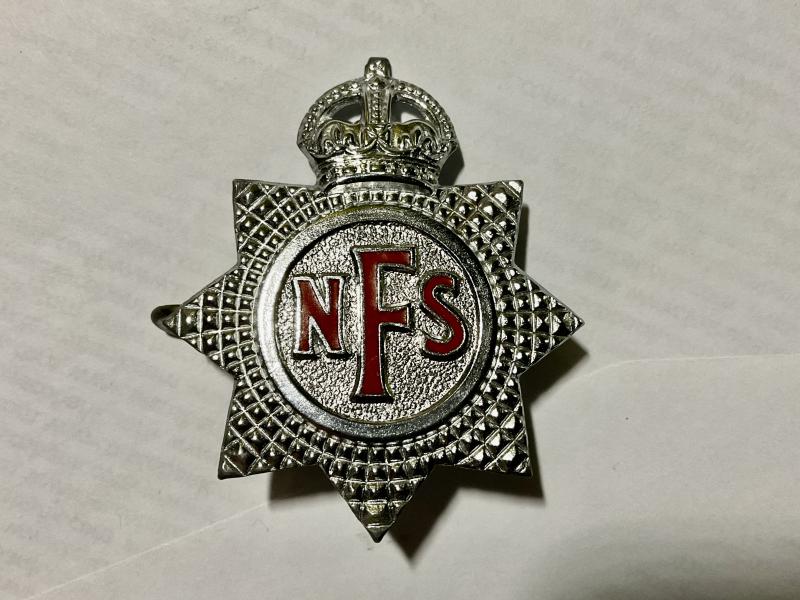 WW2 N.F.S (National Fire Service) cap badge