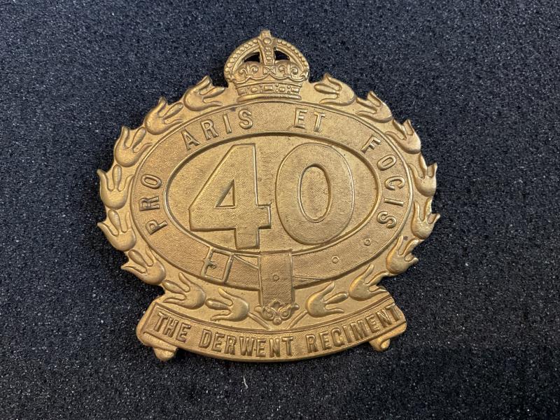 Australian 40th Battalion , The Derwent Regiment hat badge